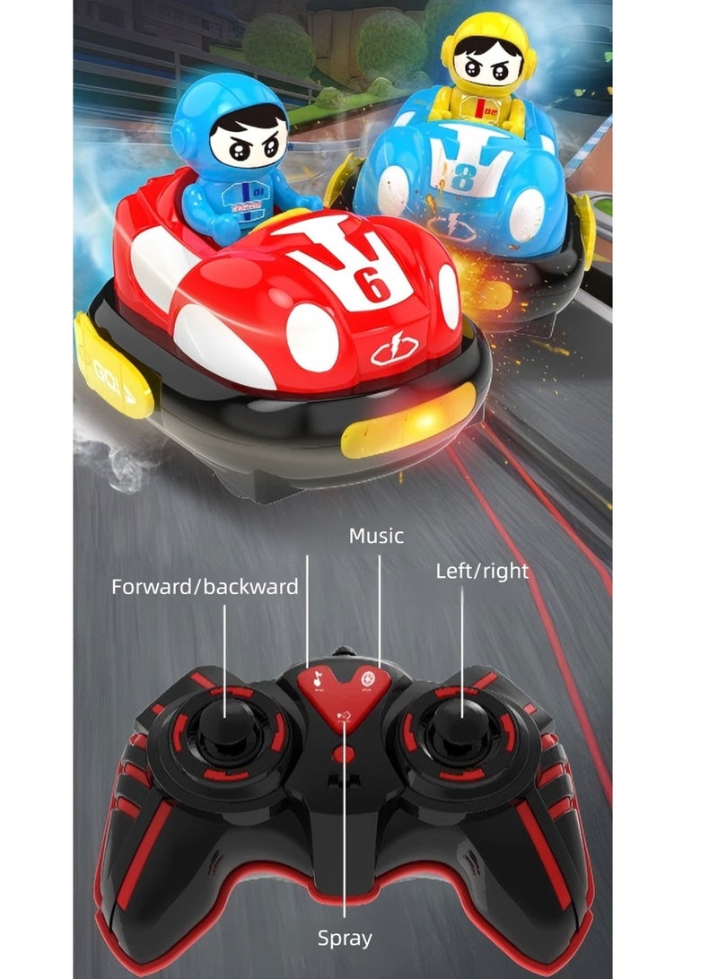 HalaKids 2 Pcs Remote Control Car with Music & LED Light RC Ejecting Bumper Cars for Kids RC Battle Car Set of 2 Players Toddler Toys for Birthday Gift for Boys Girls - Image 2