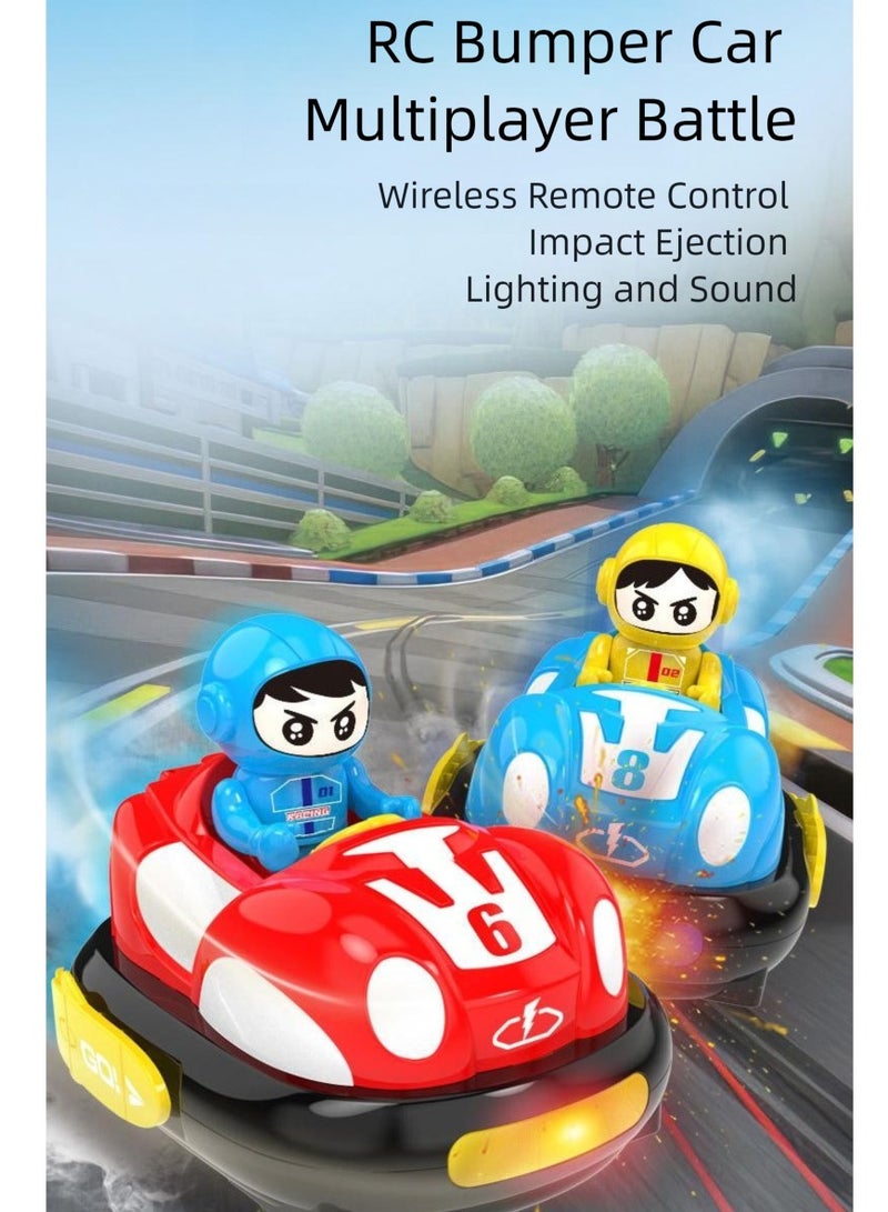 HalaKids 2 Pcs Remote Control Car with Music & LED Light RC Ejecting Bumper Cars for Kids RC Battle Car Set of 2 Players Toddler Toys for Birthday Gift for Boys Girls - Image 3