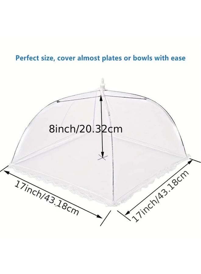 6Pcs Combination Pack Large 17x17 Outdoor Food Cover Mesh Net Screen Tents For Picnics BBQ Camping Reusable Collapsible - Image 3