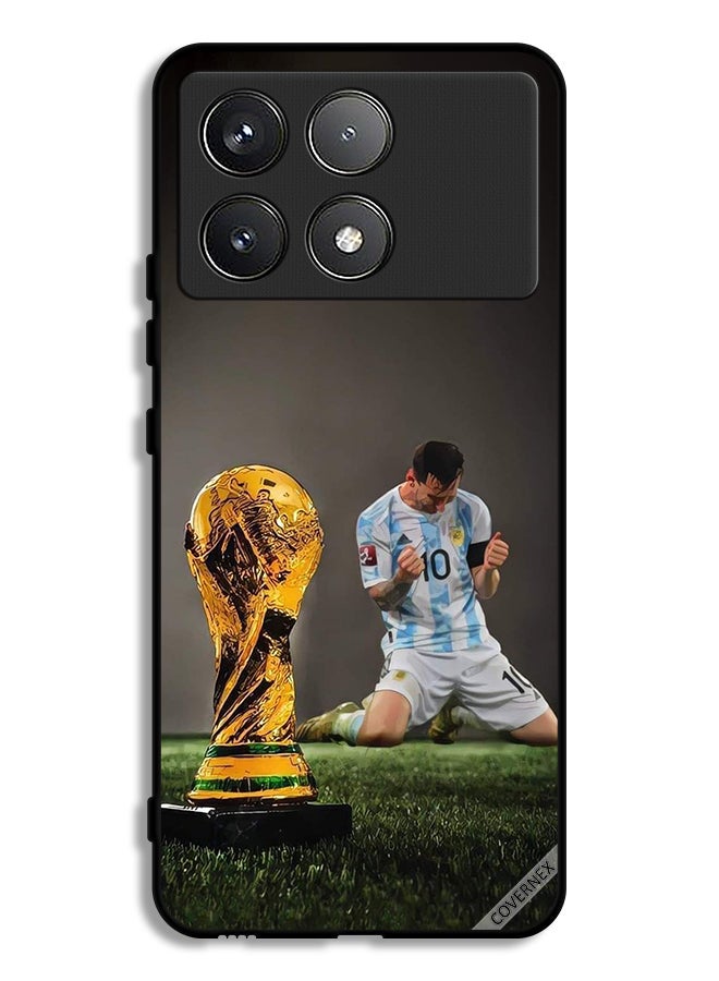 Covernex Xiaomi Poco F6 Pro Protective Case Cover Leo Messi & FIFA Trophy - Image 1