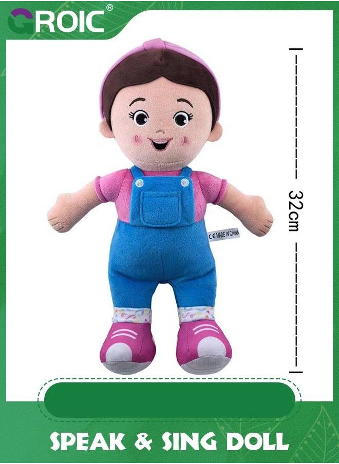 GROIC - Ms. Rachel Speak & Sing Doll, 11.8" Tall Interactive Toy with 4 Songs & 9+ Phrases, Rachel Plush Toy Soft Stuffed Plush Dolls for Kids, Learning Educational Toys for Toddler Ages 6 Months to 3+ Years - Image 1