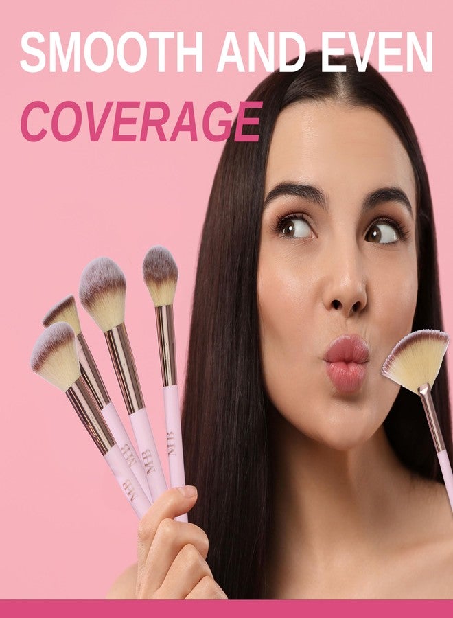 Expressions 14pc Ultimate Beauty Brush Collection -Full Makeup Brush, Eyelash Curler, Tweezer and Sponge Set for Flawless Results | Professional Cosmetic Brushes (ROSE GOLD) - Image 4