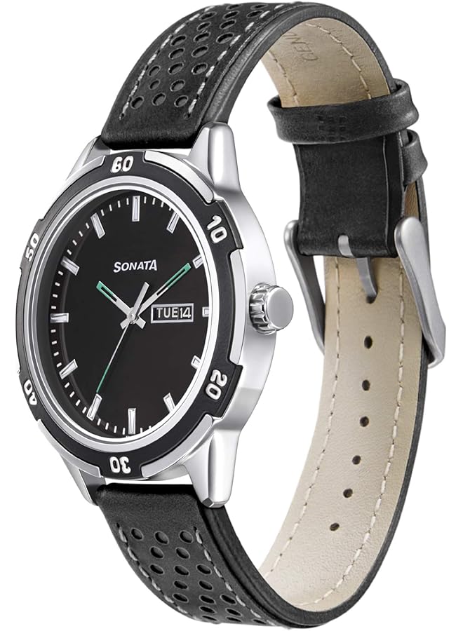 سوناتا ساعة Nxt أنالوج للرجال بمينا أسود 7138Kl03 Nn7138Kl03 - Image 2