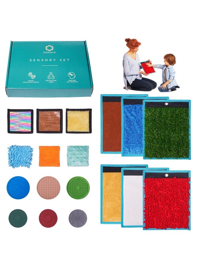 ODOXIA Sensory Mats For Autistic Children Sensory Tiles For Kids Mats Discs & Bean Bags Sensory Wall Panel Multisensory Exploration Sensory Toys Sensory Room Equipment Tactile Play  - Image 1
