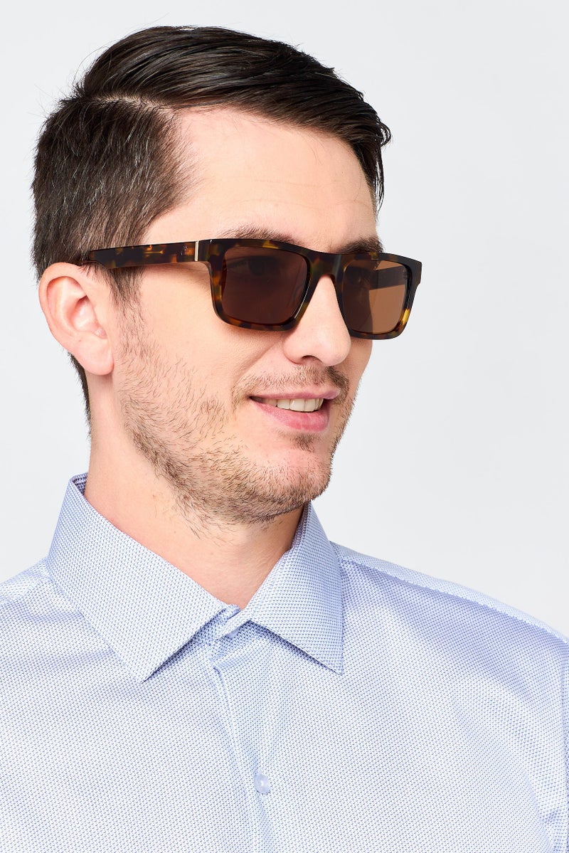 Timberland Men TB0004254H55 Square Sunglasses, Havana - Image 2