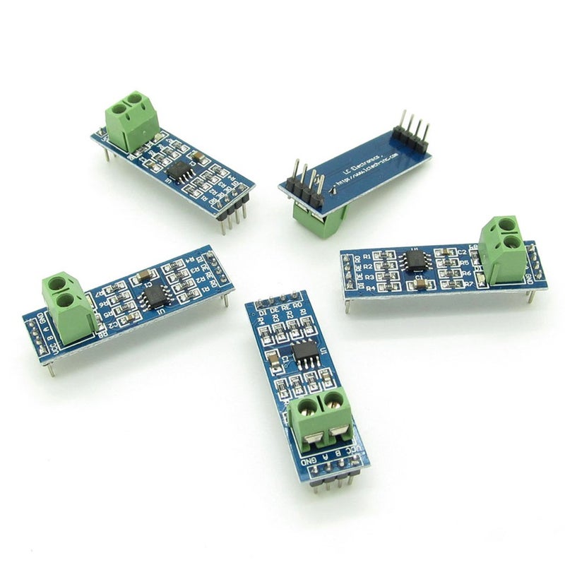 NewZoll 5pcs RS485 Module MAX485 Chip 5V 44x14mm Blue 2P PCB Mount - Image 3