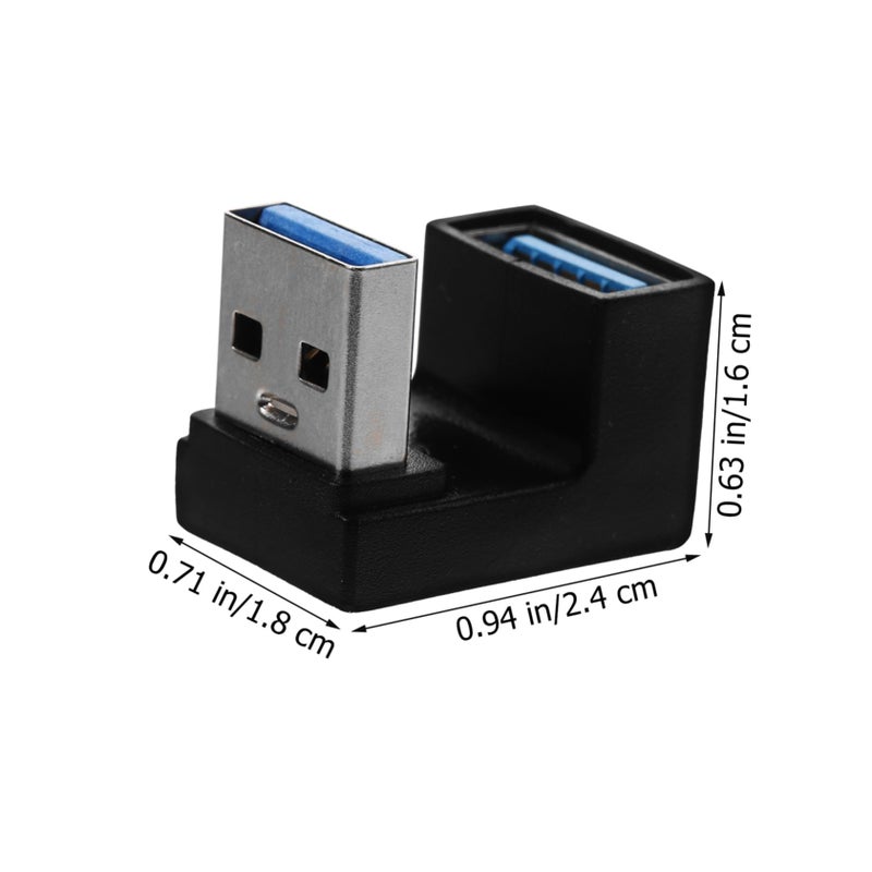 2Pcs Angled USB Adapter Connector for Laptop Fast Data Transfer Efficient Connection - Image 3