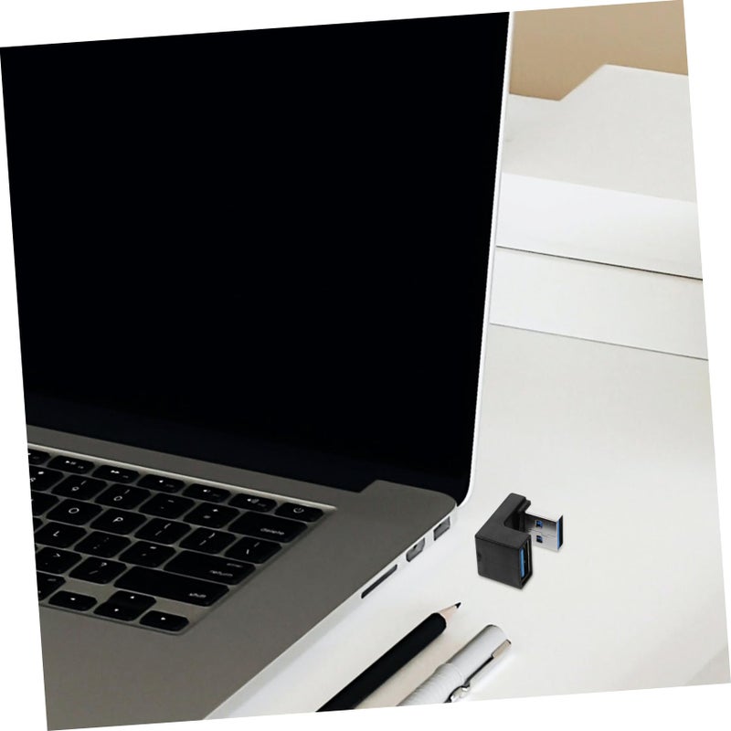 2Pcs Angled USB Adapter Connector for Laptop Fast Data Transfer Efficient Connection - Image 4