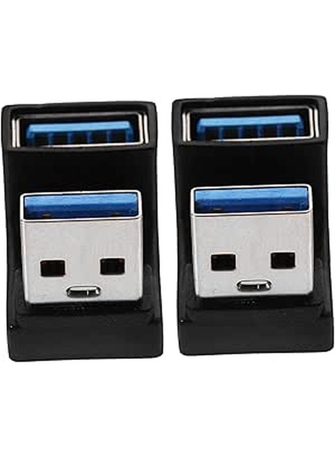 2Pcs Angled USB Adapter Connector for Laptop Fast Data Transfer Efficient Connection - Image 1