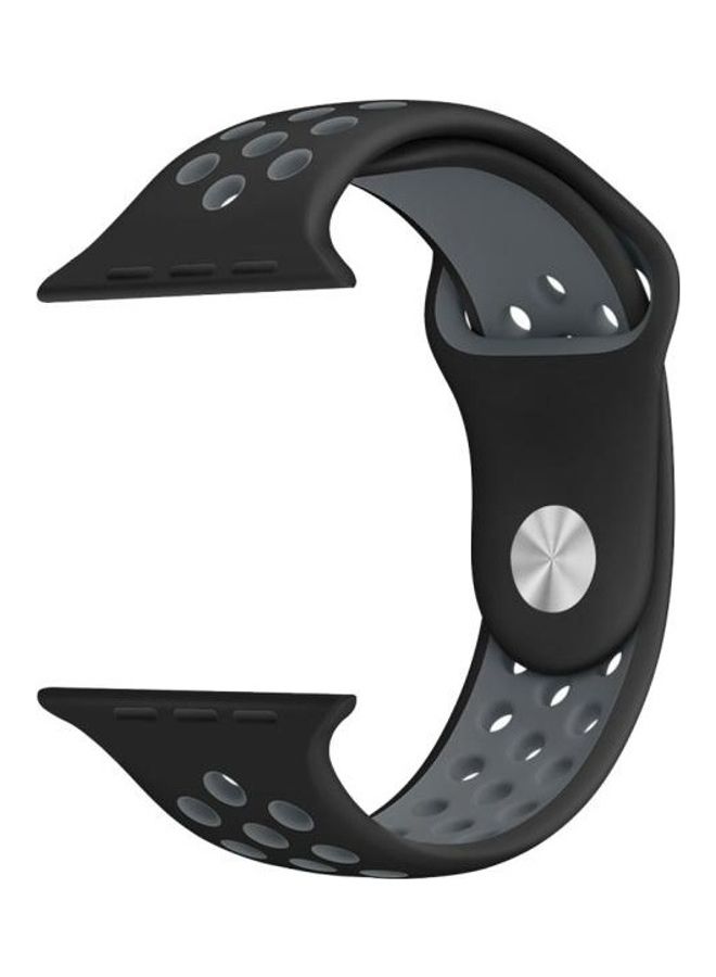 BGM Replacement Band for Apple Watch Series 1/2/3/4/5/6/SE 42/44mm Black/Grey - Image 3