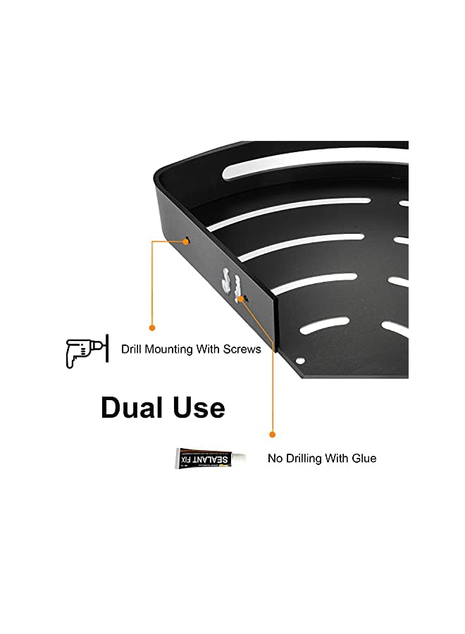 Raxoom Corner Shelf Bathroom Shower Caddy Organizer for Kitchen Toilet 2-tier Bathroom Corner Shelves Shower Caddies - Image 4