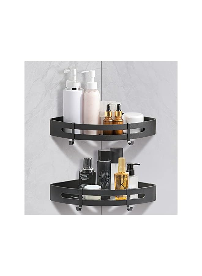 Raxoom Corner Shelf Bathroom Shower Caddy Organizer for Kitchen Toilet 2-tier Bathroom Corner Shelves Shower Caddies - Image 3