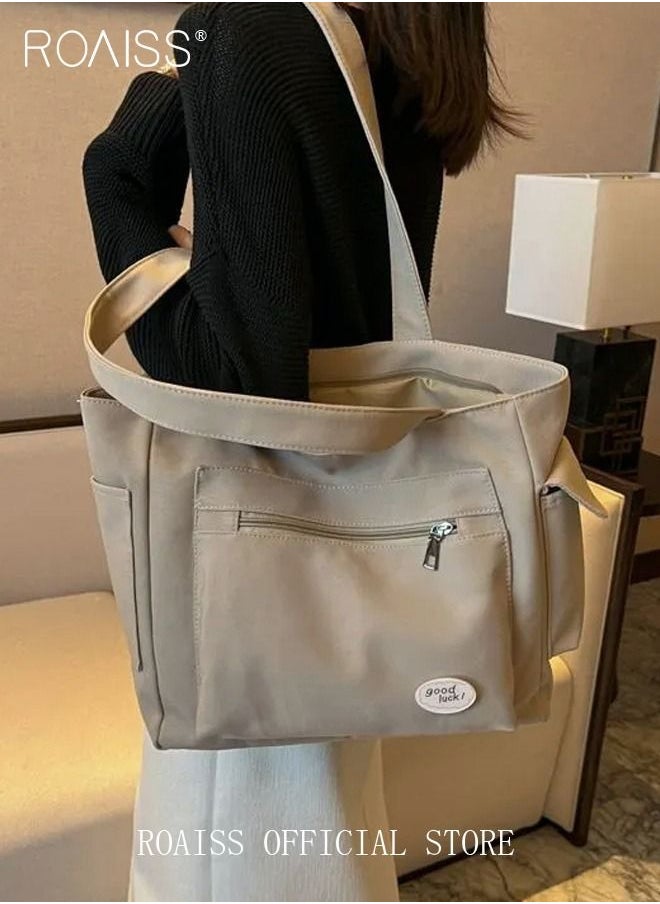 Women's Canvas Bag Large Capacity One Shoulder Messenger Tote Bag Casual Solid Color Versatile Work Commuting - pzsku/ZAE1D2B620FF5634FE4C5Z/45/_/1688549764/1f3a0341-4d9d-45f9-a8c7-b5eae06d3bed