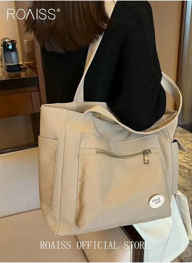 Women's Canvas Bag Large Capacity One Shoulder Messenger Tote Bag Casual Solid Color Versatile Work Commuting - pzsku/ZAE1D2B620FF5634FE4C5Z/45/_/1688549765/91841880-db16-42f5-9532-3b52c78e0c22