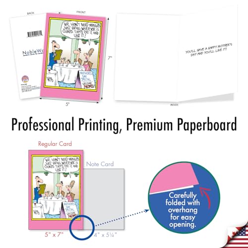 NobleWorks Mother's Day Greeting Card with 5 x 7 Inch Envelope (1 Card) Mom Mothers Day Special 0181 - Image 3