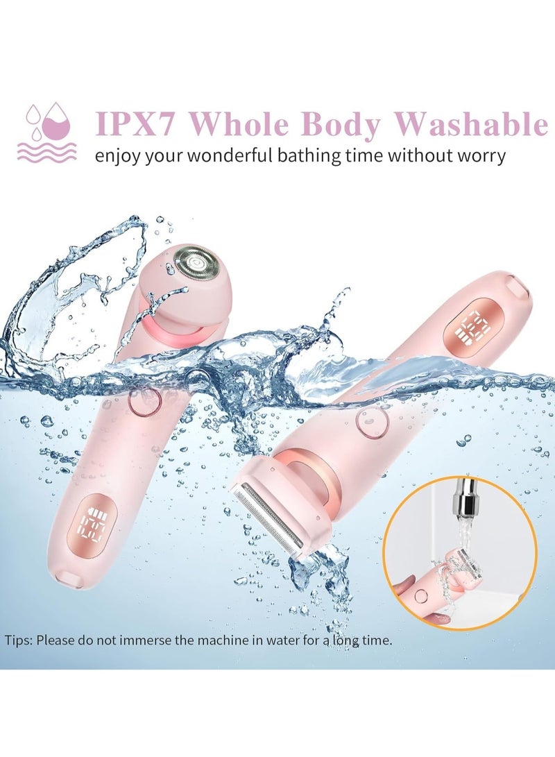 Women's Electric Razor, 2-in-1 Hair Removal Device, Wet  Dry Use, Intelligent Battery Display, Portable  Painless, Full-Body Shaver, Suitable for Face, Arms, and Legs, Smooth Shaving Tool. - Image 5