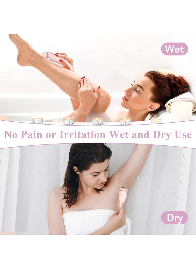 Women's Electric Razor, 2-in-1 Hair Removal Device, Wet  Dry Use, Intelligent Battery Display, Portable  Painless, Full-Body Shaver, Suitable for Face, Arms, and Legs, Smooth Shaving Tool. - Image 4