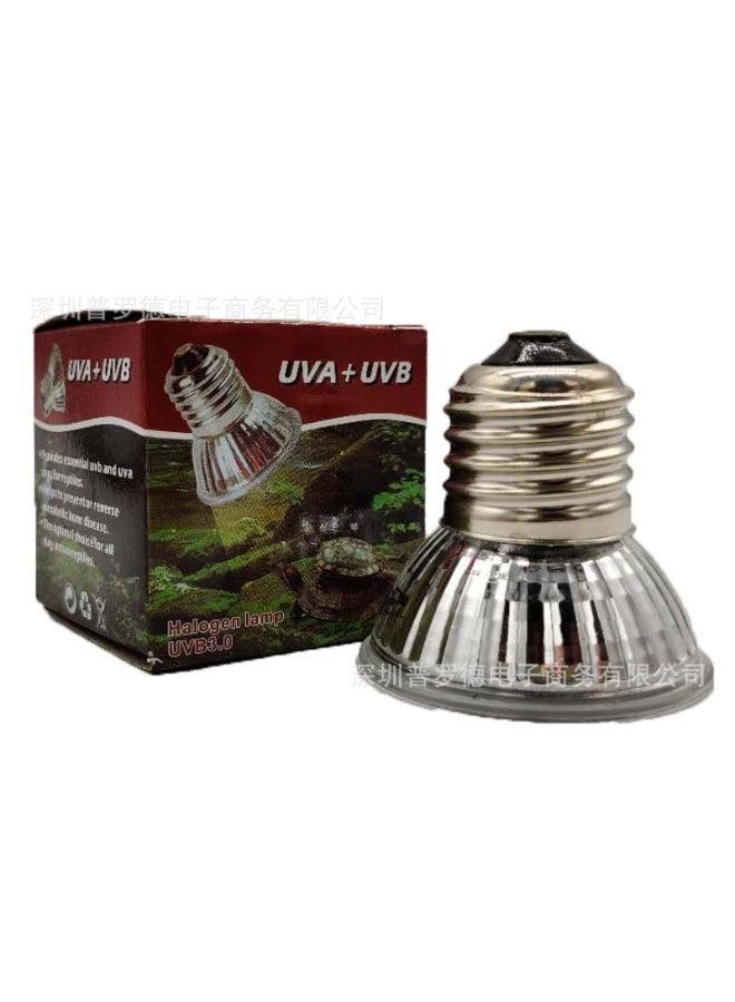 هوانكسين هوم مصباح زواحف UVA UVB بقوة 25 وات UVA UVB، طيف كامل، مصباح شمسي للتسخين بالأشعة فوق البنفسجية، مناسب لحوض السلاحف والزواحف المائية والسحالي، قاعدة E27، 25 وات، عبوتين - Image 4