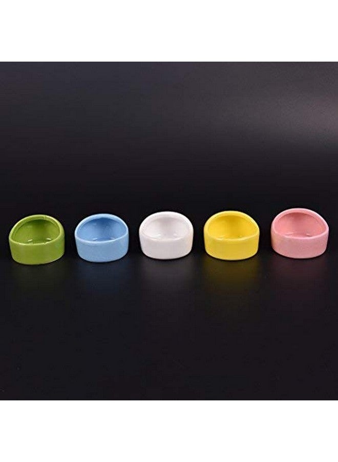 CoscosX 2 Pcs Gradient Side Hamster Ceramic Bowl, Cute Small Animal No Spill No Turnover Food Water Bowl, Suitable for Mouse, Chinchilla, Rat, Gerbil and Dwarf Hamster, Pet Supplies - Image 2