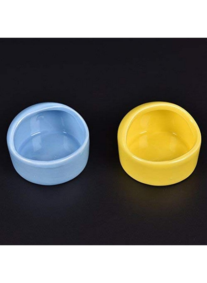 CoscosX 2 Pcs Gradient Side Hamster Ceramic Bowl, Cute Small Animal No Spill No Turnover Food Water Bowl, Suitable for Mouse, Chinchilla, Rat, Gerbil and Dwarf Hamster, Pet Supplies - Image 3