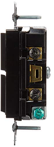 Leviton 15 Amp, 120/277 Volt, Decora Single-Pole, AC Combination Switch, Commercial Grade, Grounding, 5634-E, Black - Image 5