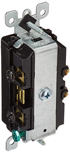 Leviton 15 Amp, 120/277 Volt, Decora Single-Pole, AC Combination Switch, Commercial Grade, Grounding, 5634-E, Black - Image 3
