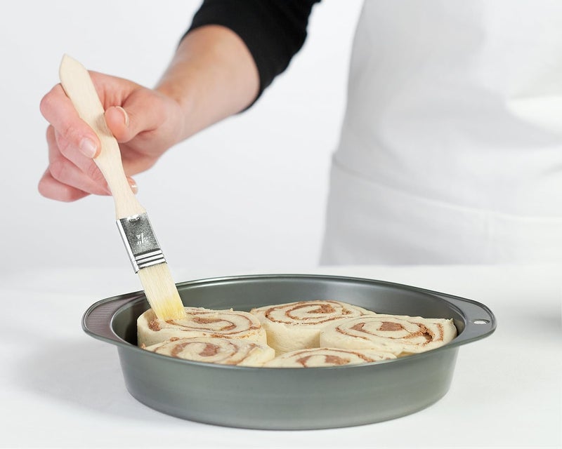 REDECKER Pastry Brushes Set with Untreated Beechwood Handles - 2 Different Sizes - Multi-purpose Brushes - Natural Bristle Basting Brush for Glazing and More - Wood Pastry Brush German Designed - Image 1