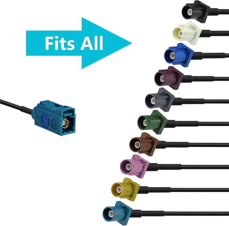 BINGFU Fakra Z Female to Male Vehicle Antenna Extension Cable 1m 3 feet for Car Stereo Android Head Unit GPS Navigation FM AM Radio Sirius XM Satellite Radio 4G LTE TEL Telematics Bluetooth Module - Image 4