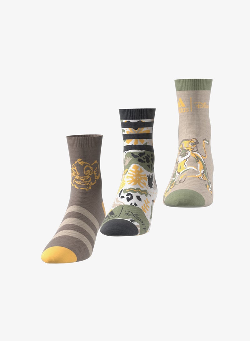 Adidas Kids 3 Pack Disney Lion King Crew Sock - Image 1