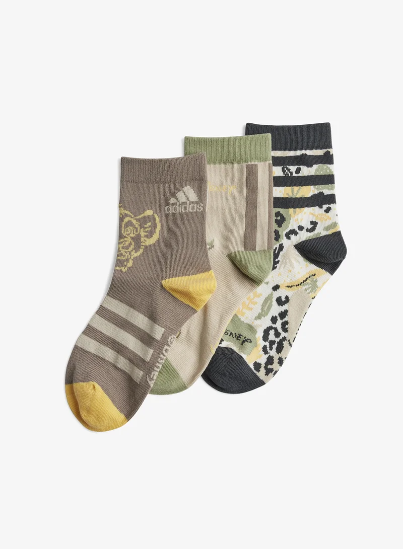 Adidas Kids 3 Pack Disney Lion King Crew Sock