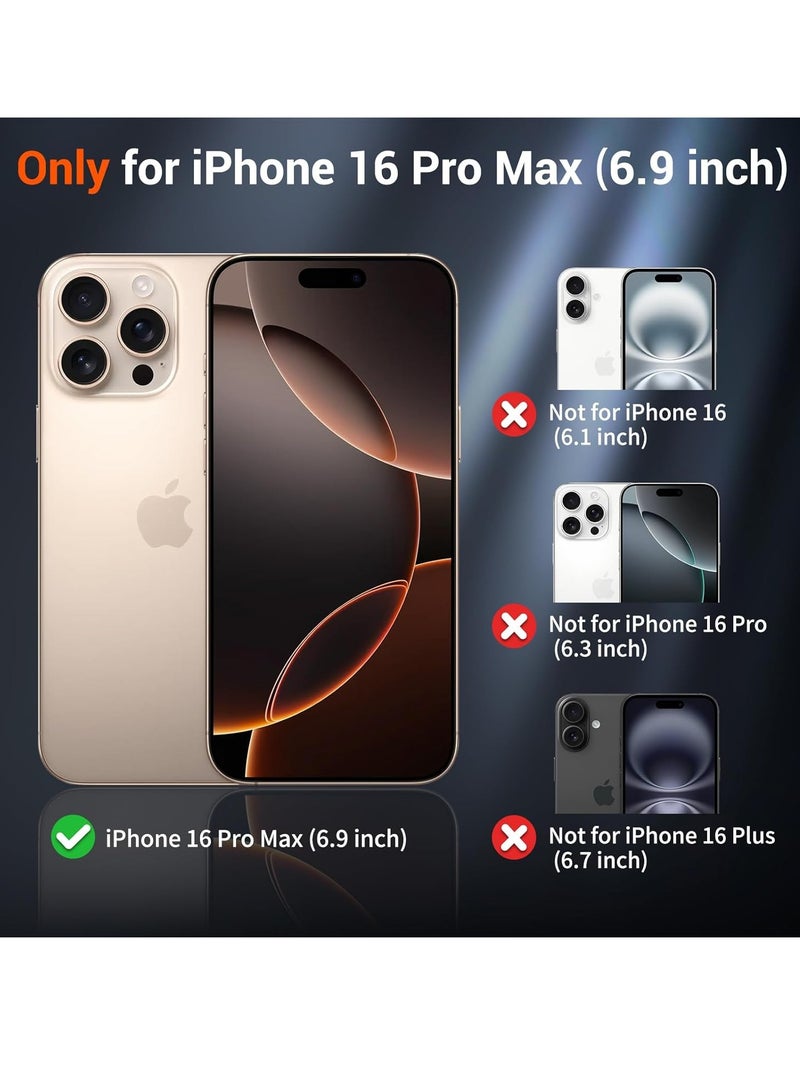 جيرفور غطاء ماج سيف لهاتف آيفون 16 برو ماكس، جراب مغناطيسي قوي وشفاف مقاوم للصدمات لهاتف آيفون 16 برو ماكس، نتوء حول الكاميرا، غطاء عالي الوضوح - Image 2
