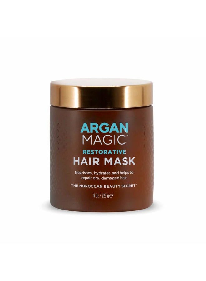 ARGAN MAGIC Restorative Hair Mask - Protein-Rich Conditioning Hair Mask That Hydrates, Restores And Repairs Damaged Hair Types (8 Ounce / 226 Gram) - Image 1