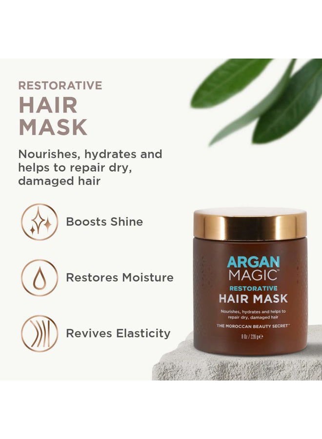 ARGAN MAGIC Restorative Hair Mask - Protein-Rich Conditioning Hair Mask That Hydrates, Restores And Repairs Damaged Hair Types (8 Ounce / 226 Gram) - Image 3