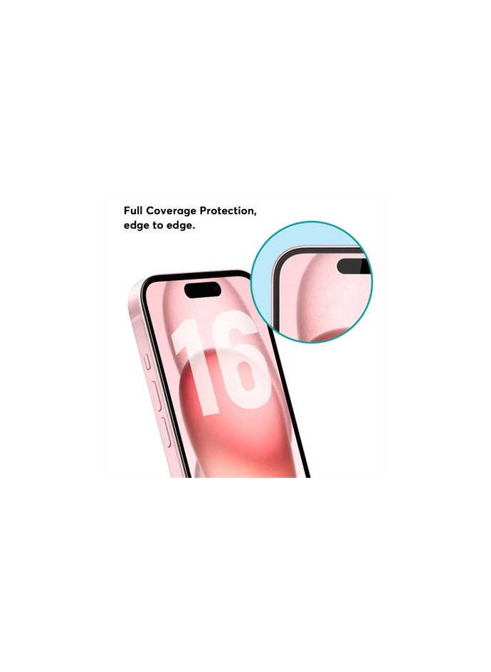 Lacoz - Lacoz Edge to Edge Full Coverage Tempered Glass Screen Protector For Apple iPhone 16 - Image 1