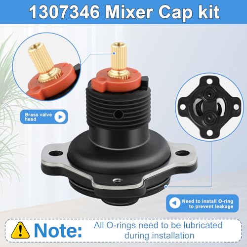 Edifla 1307346 Mixer Cap Sp Kit and GP800820 Pressure Balancing Unit Cartridge Compatible with Kohler Shower Valve, Shower Cartridge Repair Kit for Rite-Temp and K-304 Shower Valve, Retro - Image 3