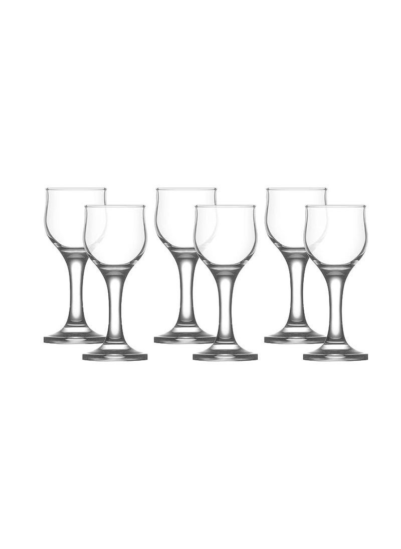 LAV 6 Pieces Nevakar Liqueur Glass Set 55 Ml - Clear  - Image 2