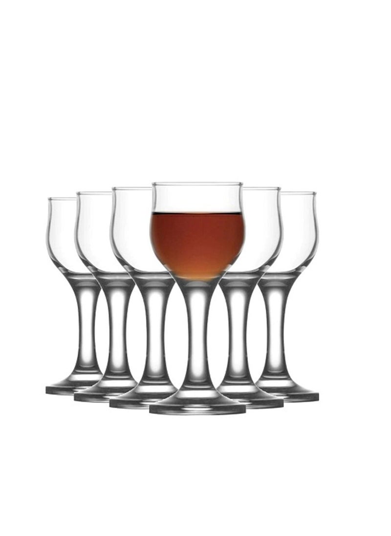 LAV 6 Pieces Nevakar Liqueur Glass Set 55 Ml - Clear  - Image 3