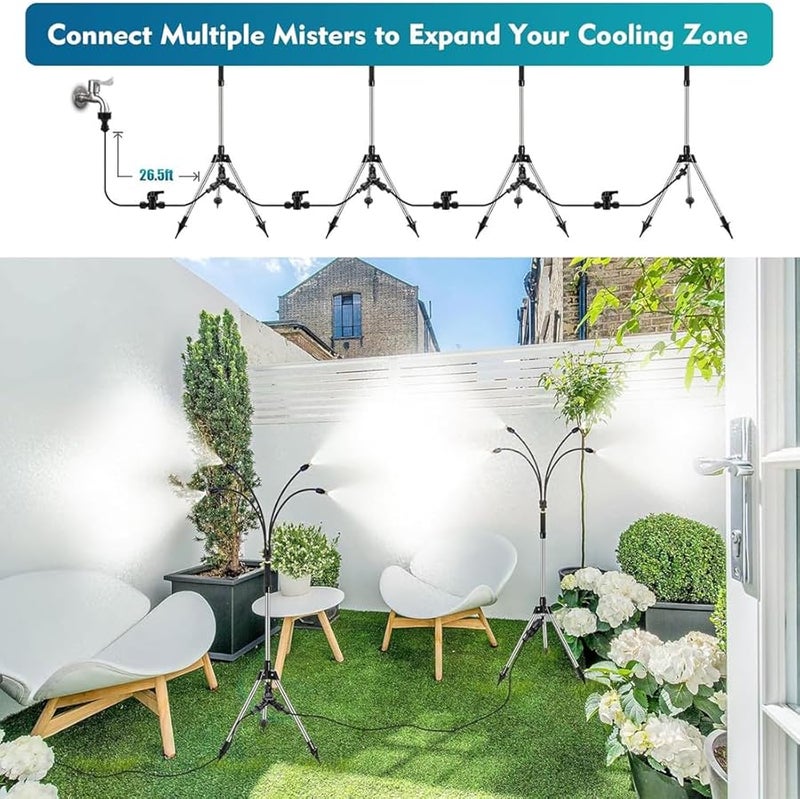 Adjustable Height 5 3 FT Outdoor Patio Misting System for Cooling and Play - Image 5