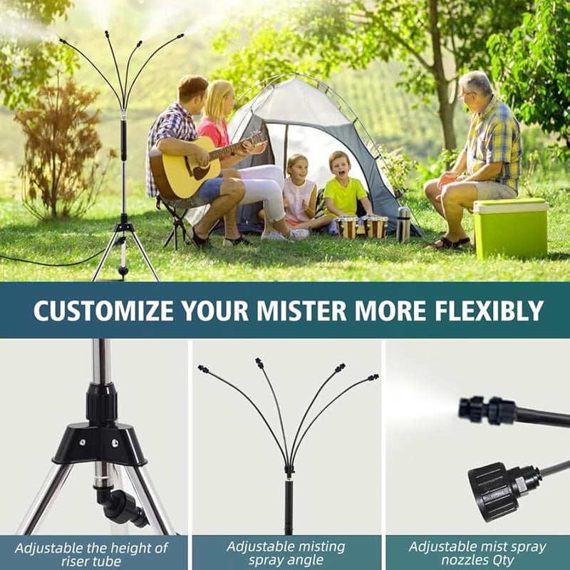 Adjustable Height 5 3 FT Outdoor Patio Misting System for Cooling and Play - Image 3