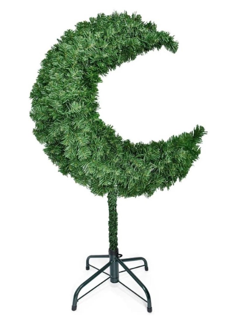 SINCHER Ramadan Crescent Moon Tree Decor - 180CM PVC Artificial Decorative Tree for Eid al-Fitr, Islamic Home & Garden Decor (Green) - Image 1