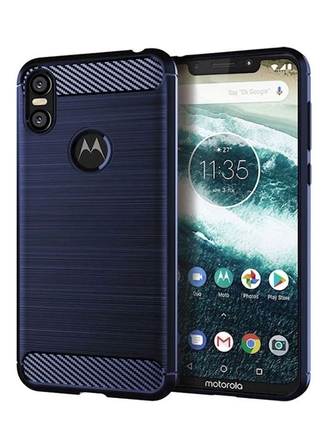 NIBEMINENT Protective Case Cover For Motorola One Blue - Image 1