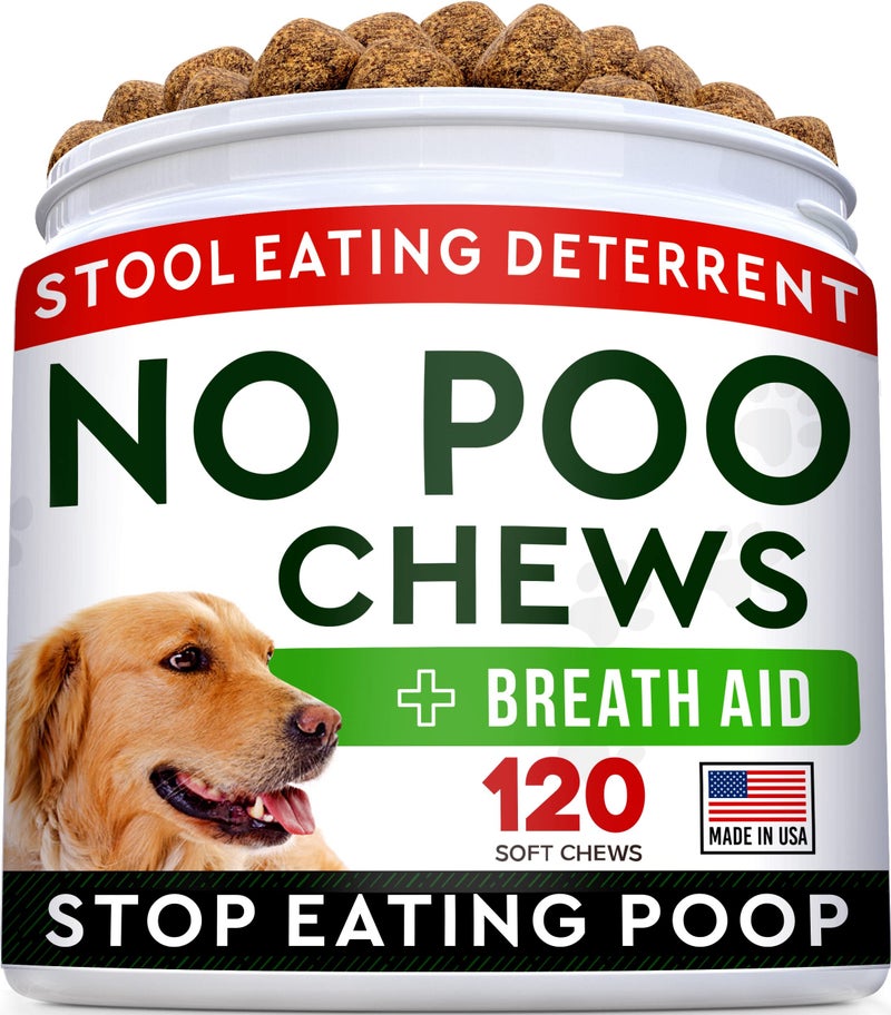 STRELLALAB No Poo Treats - No Poop Eating for Dogs - Coprophagia Stool Eating Deterrent - Digestive Enzymes - Gut Health & Immune Support - Stop Eating Poop - 120ct - Image 1