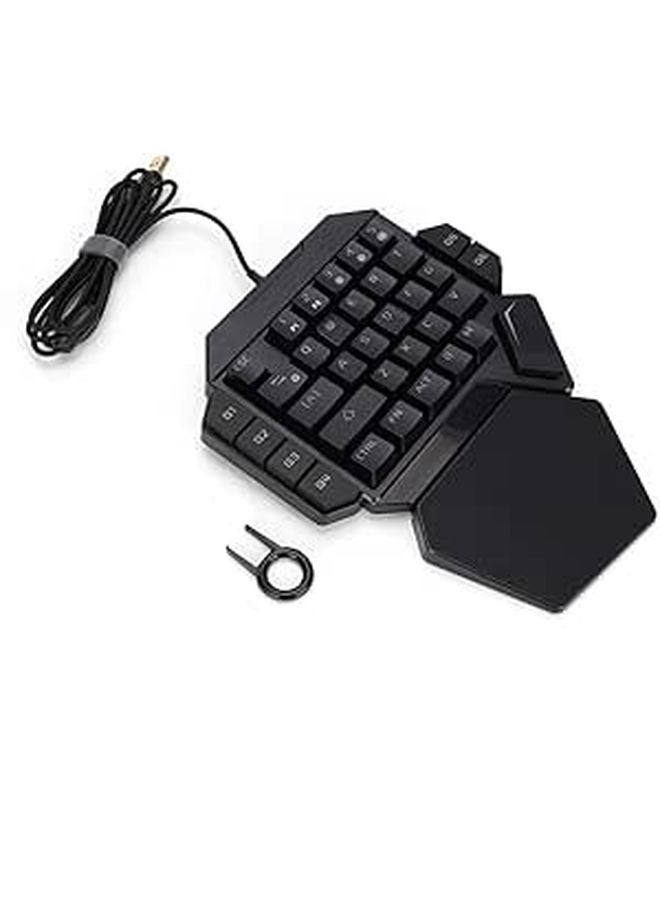 One Handed Mechanical Gaming Keyboard with RGB Backlight and 9 Macro Functions - Image 1