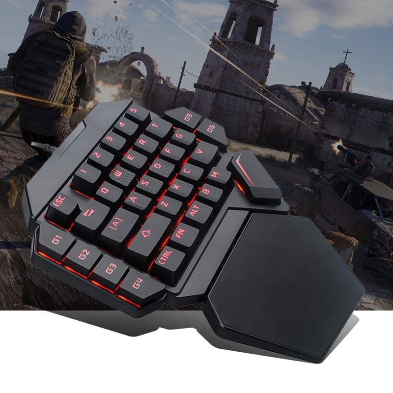 One Handed Mechanical Gaming Keyboard with RGB Backlight and 9 Macro Functions - Image 4