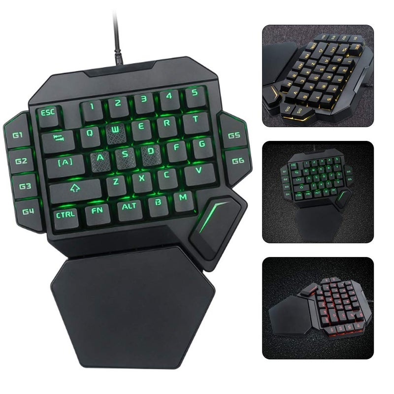 One Handed Mechanical Gaming Keyboard with RGB Backlight and 9 Macro Functions - Image 5