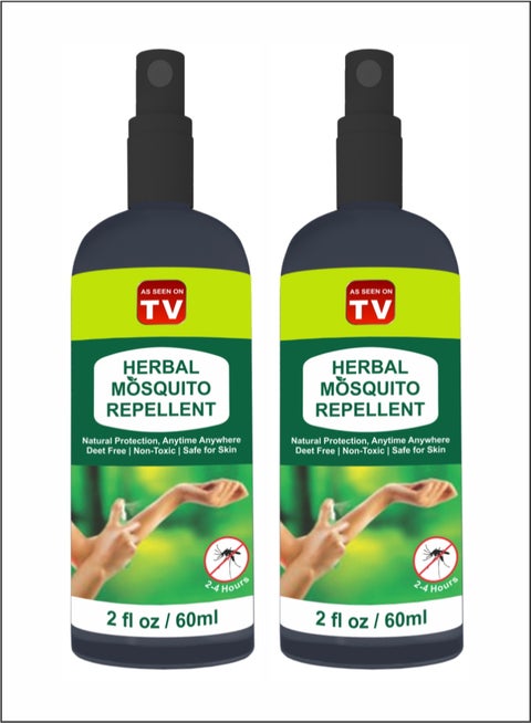 Safe and Effective - Herbal Mosquito Repellents for the Whole Family Pack of 2