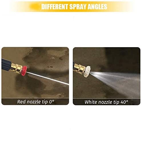 JANCOM JANCOM Quick Spray Nozzle tip Adjustable Jet Wash Quick Release Pressure Washer Nozzles Pressure Washer Spray Tips Pressure Washer Cleaning Nozzles Water Jet Nozzle Tips Pack of 2  - Image 2
