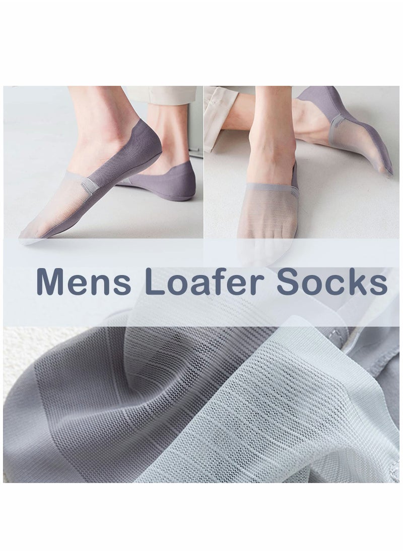 SYOSI - 5 Pairs Invisible Ice Silk Breathable Socks, No Show Socks Thin Low Cut Non-Slip Socks - Image 1