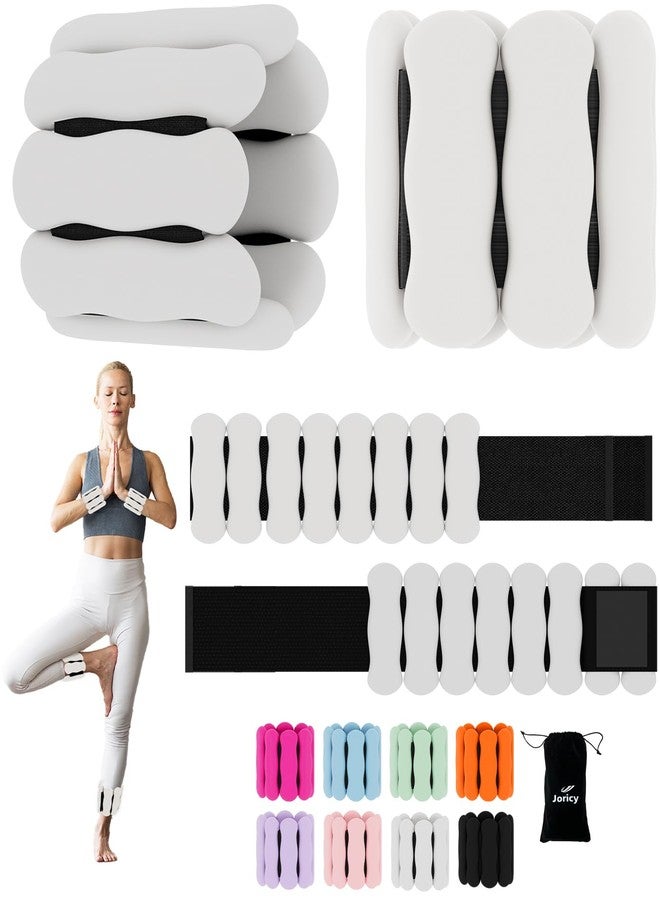 أوزان معصم وكاحل من JORICY للنساء والرجال والأطفال، طقم من قطعتين (وزن كل قطعة 1 رطل)، أوزان سيليكون قابلة للتعديل للذراع والساق، سوار معصم مثقل للبيلاتس والمشي واليوغا والرقص والتمارين الرياضية المنزلية، لون رمادي - Image 1