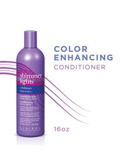 CLAIROL PROFESSIONAL Shimmer Lights Purple Conditioner 16 Fl. Oz ; Neutralizes Brass & Yellow Tones ; For Blonde Silver Gray & Highlighted Hair  - Image 3